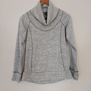 Kuhl Women's Light Gray Marled Cowl Neck Pullover